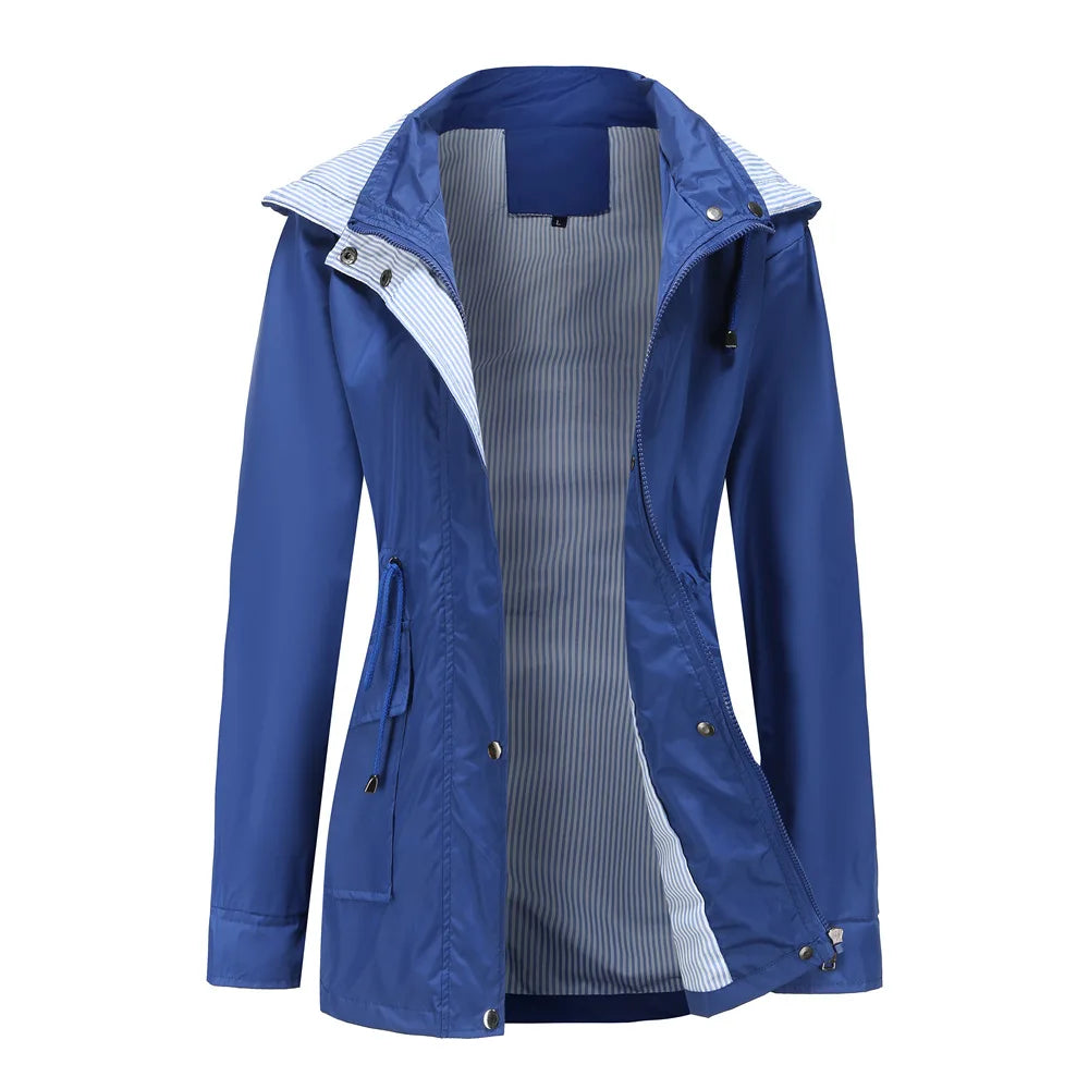 Damenjacke mit Kapuze und tailliertem Schnitt | A&B - 7 - Annoboutique