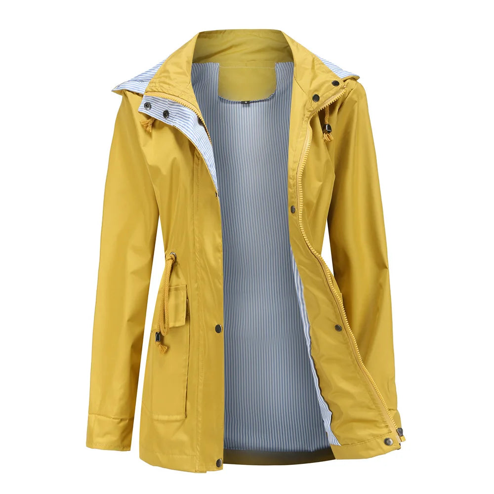 Damenjacke mit Kapuze und tailliertem Schnitt | A&B - 10 - Annoboutique
