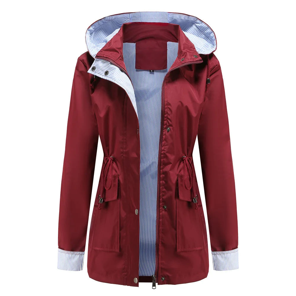Damenjacke mit Kapuze und tailliertem Schnitt | A&B - 11 - Annoboutique