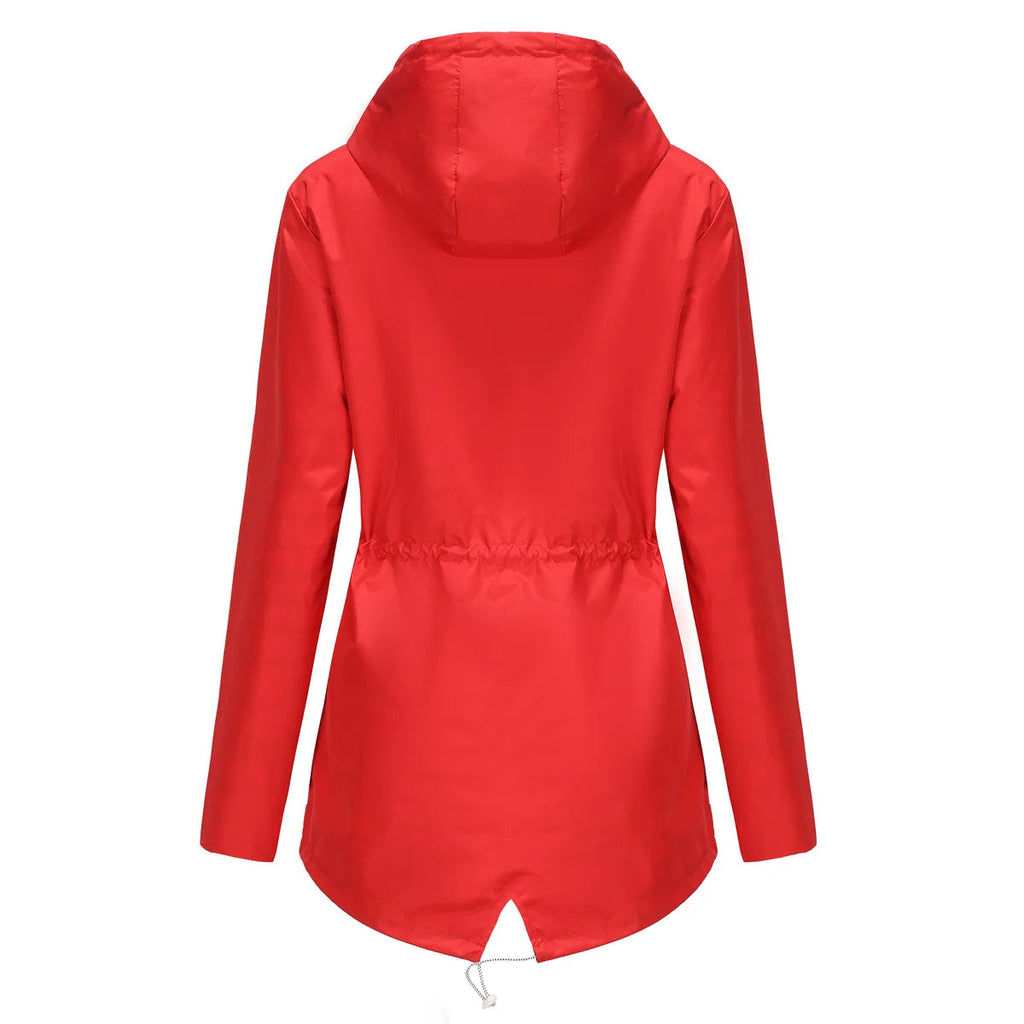 Damenjacke mit verstellbarem Taillenzug und Kapuze | A&B - 2 - Annoboutique