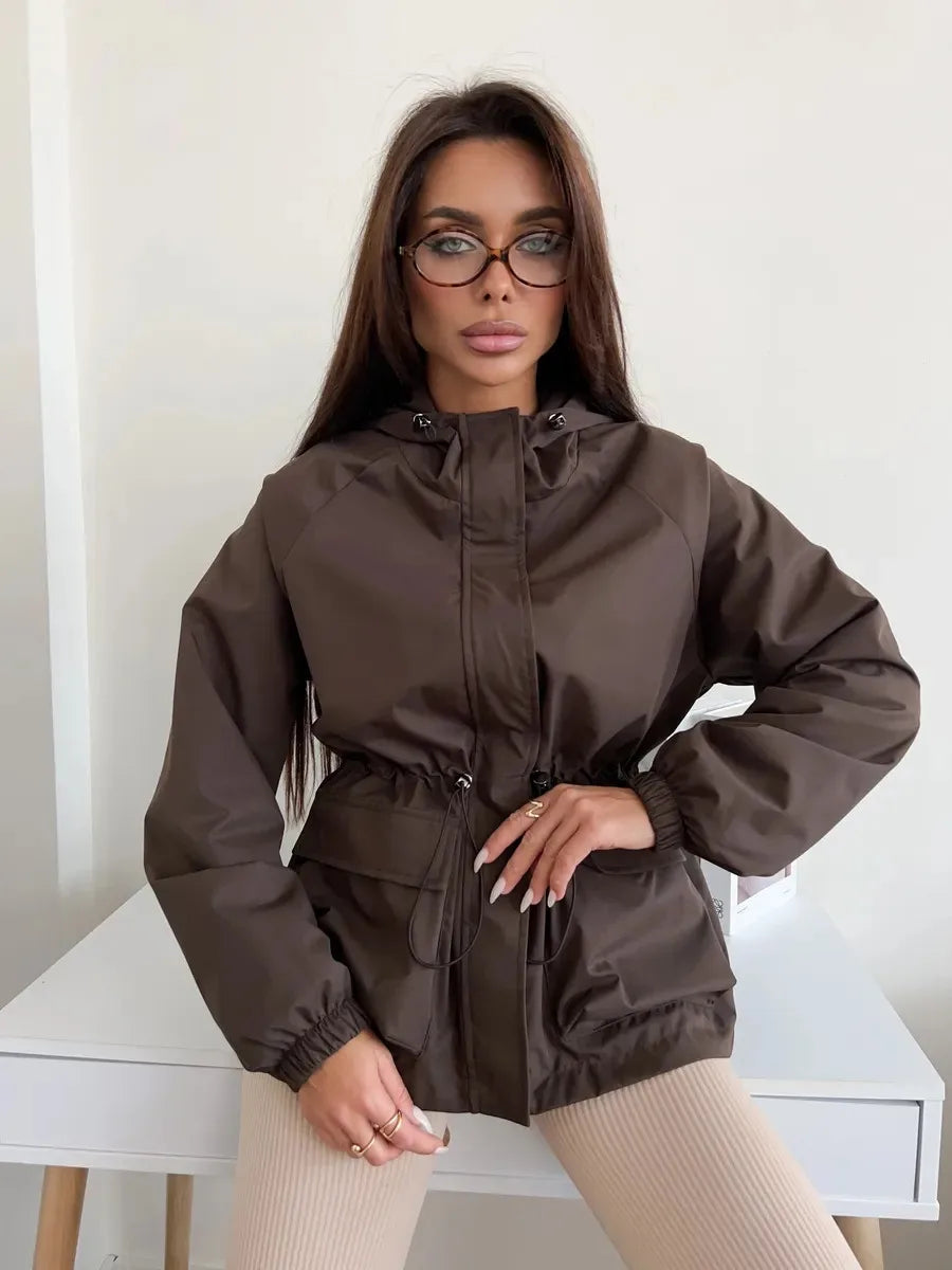Damen Jacke mit lässigem Schnitt und verstellbarem Bund | A&B - 1 - Annoboutique