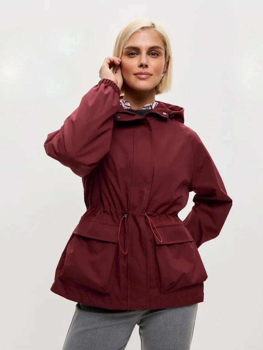 Damen Jacke mit lässigem Schnitt und verstellbarem Bund | A&B - 5 - Annoboutique