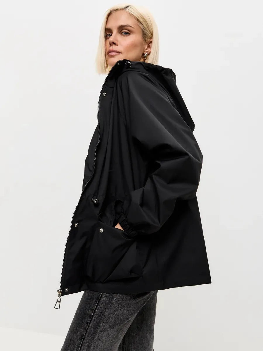 Damen Jacke mit lässigem Schnitt und verstellbarem Bund | A&B - 6 - Annoboutique