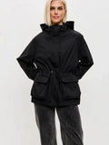 Damen Jacke mit lässigem Schnitt und verstellbarem Bund | A&B - 7 - Annoboutique