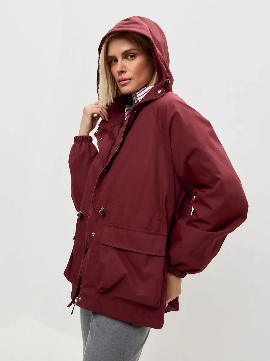 Damen Jacke mit lässigem Schnitt und verstellbarem Bund | A&B - 11 - Annoboutique