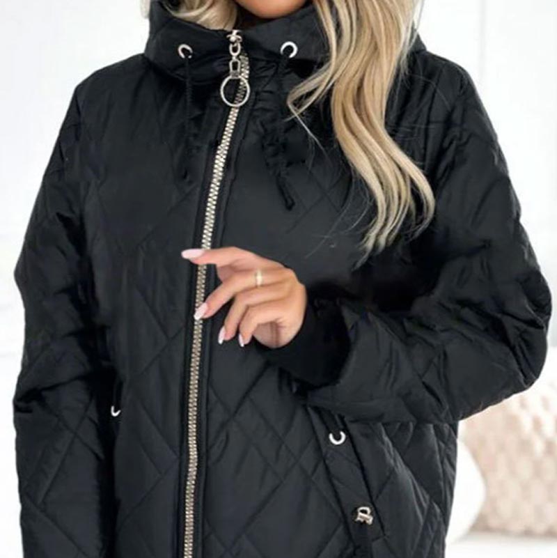 Damenjacke mit hohem Kragen und lässiger Passform | A&B - 7 - Annoboutique