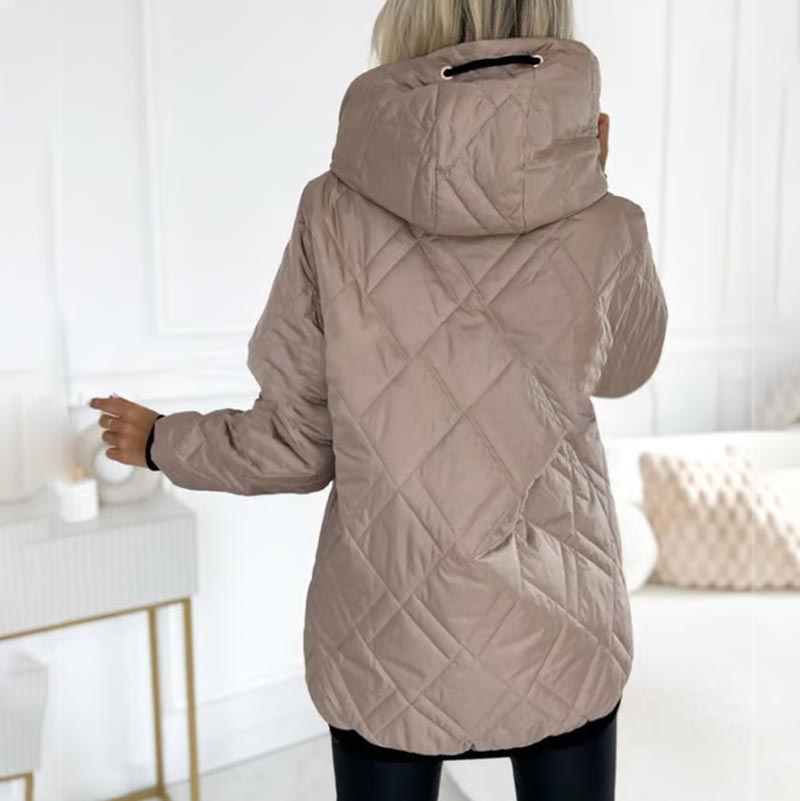 Damenjacke mit hohem Kragen und lässiger Passform | A&B - 8 - Annoboutique