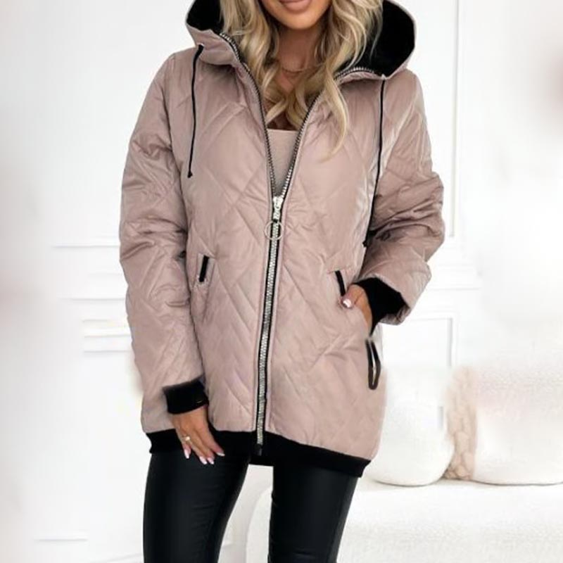 Damenjacke mit hohem Kragen und lässiger Passform | A&B - 9 - Annoboutique
