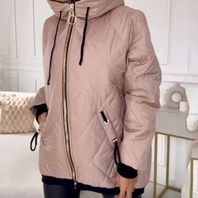 Damenjacke mit hohem Kragen und lässiger Passform | A&B - 10 - Annoboutique