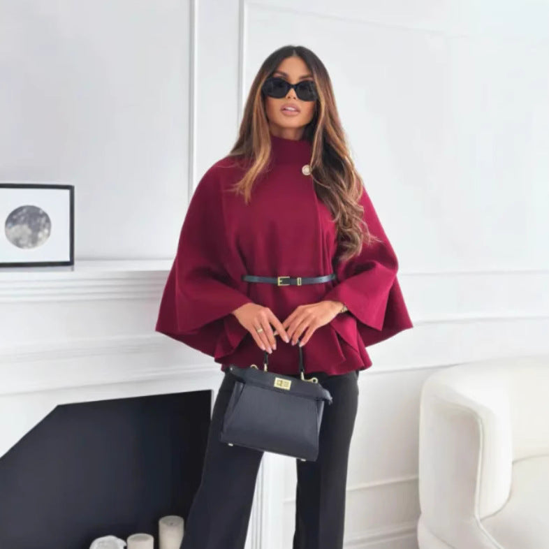 Damen Weste mit Stehkragen und Gürtel | A&B - 1 - Annoboutique
