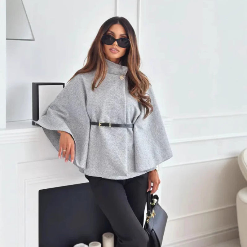 Damen Weste mit Stehkragen und Gürtel | A&B - 3 - Annoboutique