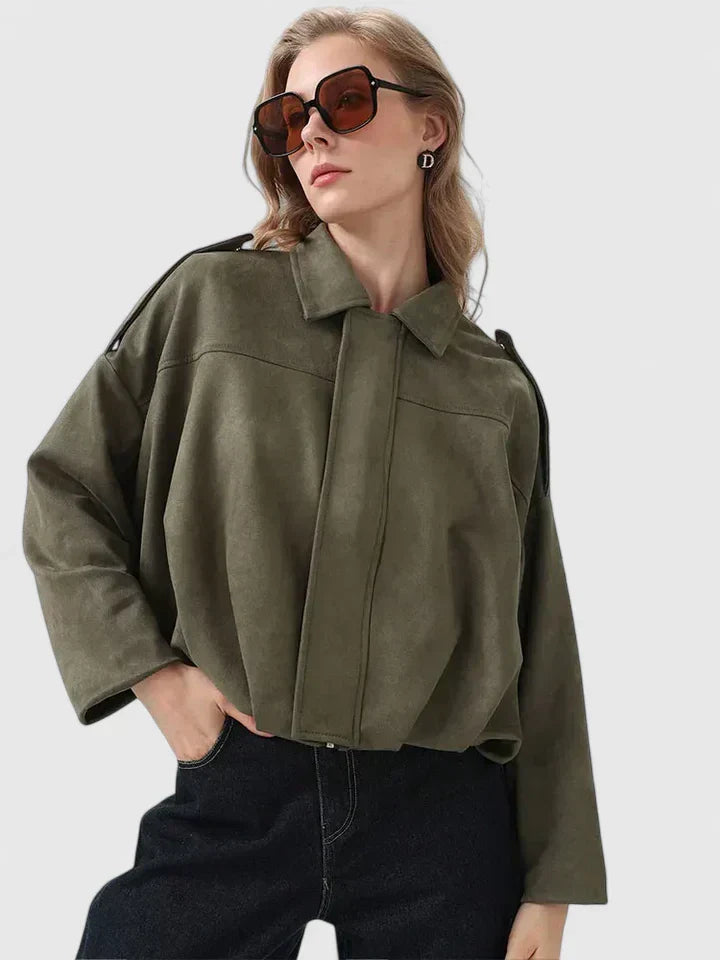 Damenjacke im lässigen Schnitt mit praktischen Details | A&B - 5 - Annoboutique