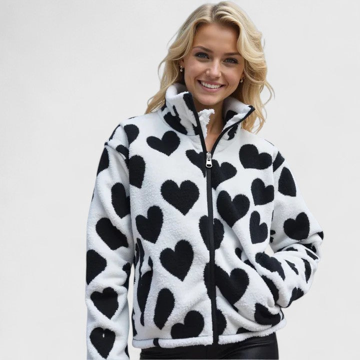 Damenjacke mit hohem Kragen und auffälligem Design | A&B - 1 - Annoboutique