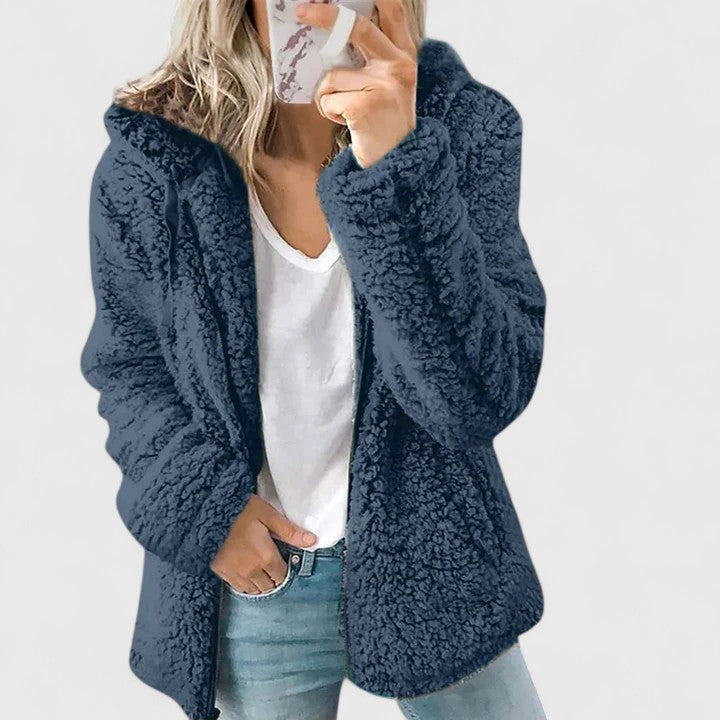 Damen Jacke mit Kapuze und lockerer Passform | A&B - 1 - Annoboutique