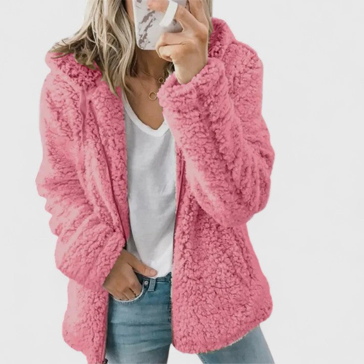 Damen Jacke mit Kapuze und lockerer Passform | A&B - 2 - Annoboutique