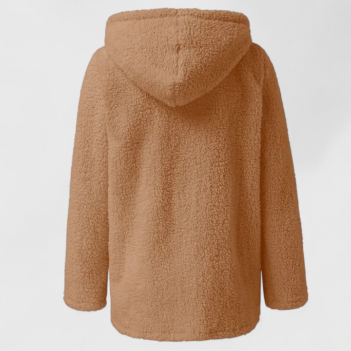 Damen Jacke mit Kapuze und lockerer Passform | A&B - 4 - Annoboutique