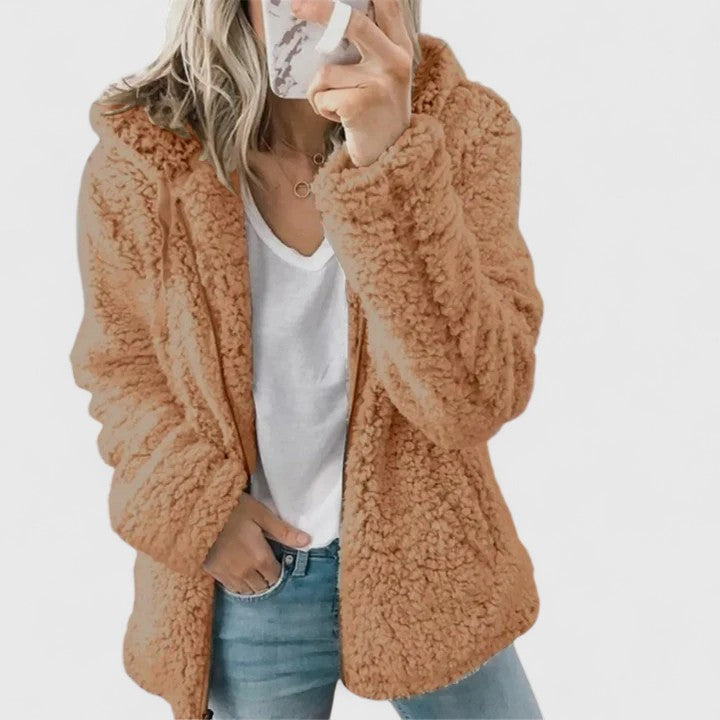 Damen Jacke mit Kapuze und lockerer Passform | A&B - 5 - Annoboutique