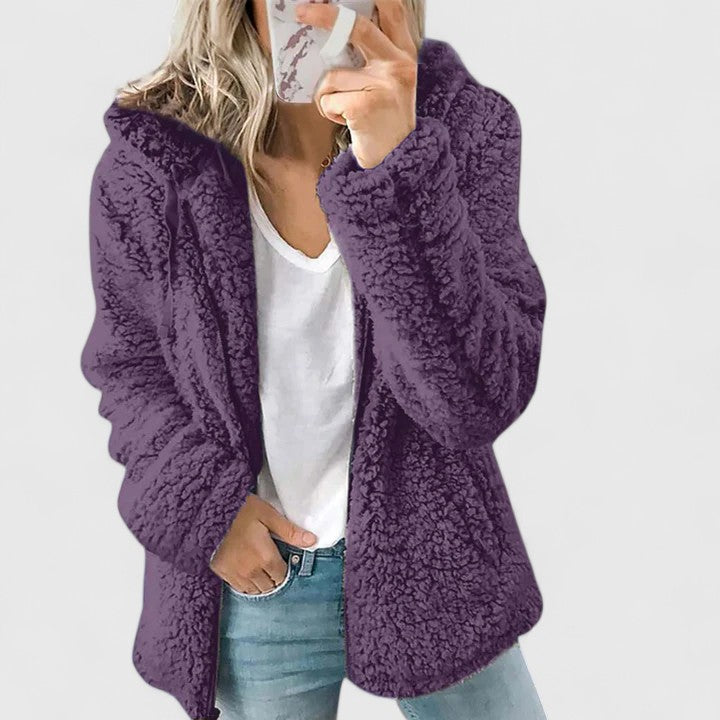 Damen Jacke mit Kapuze und lockerer Passform | A&B - 6 - Annoboutique
