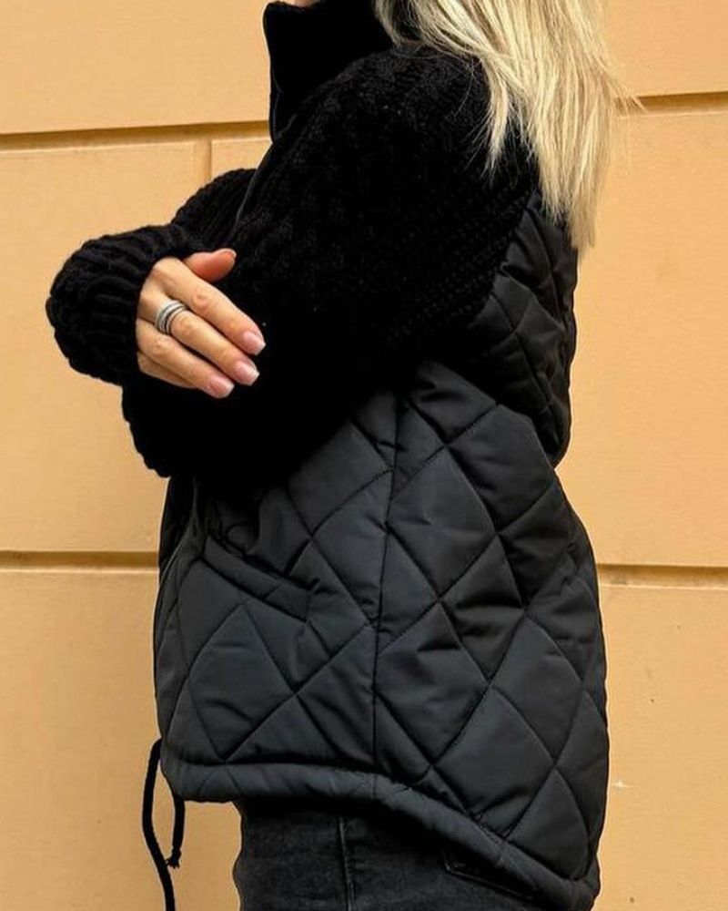 Damen Jacke mit Stehkragen und strukturierten Ärmeln | A&B - 3 - Annoboutique