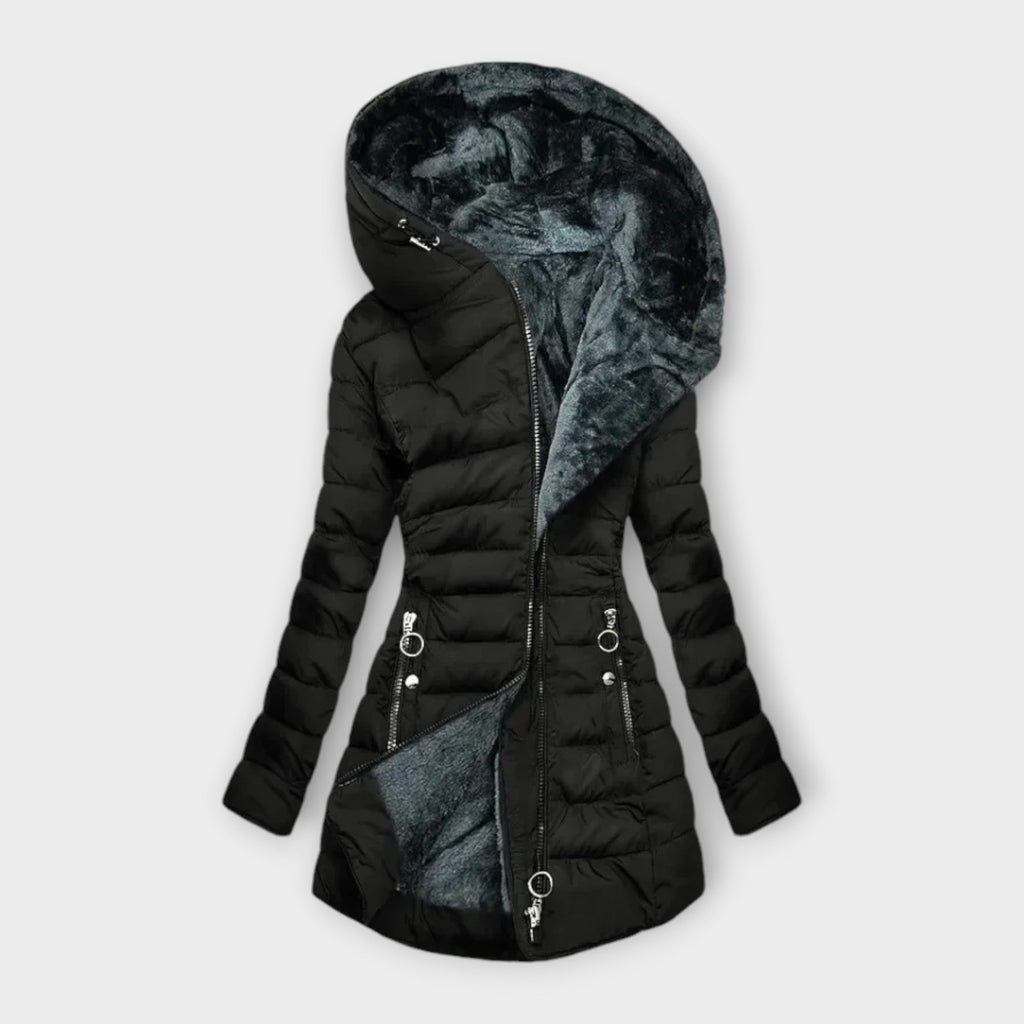 Damenjacke mit Kapuze und taillierter Passform | A&B - 2 - Annoboutique