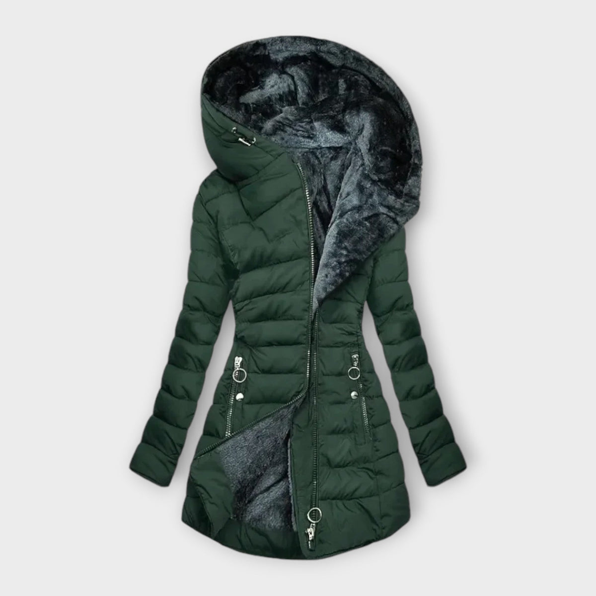 Damenjacke mit Kapuze und taillierter Passform | A&B - 3 - Annoboutique