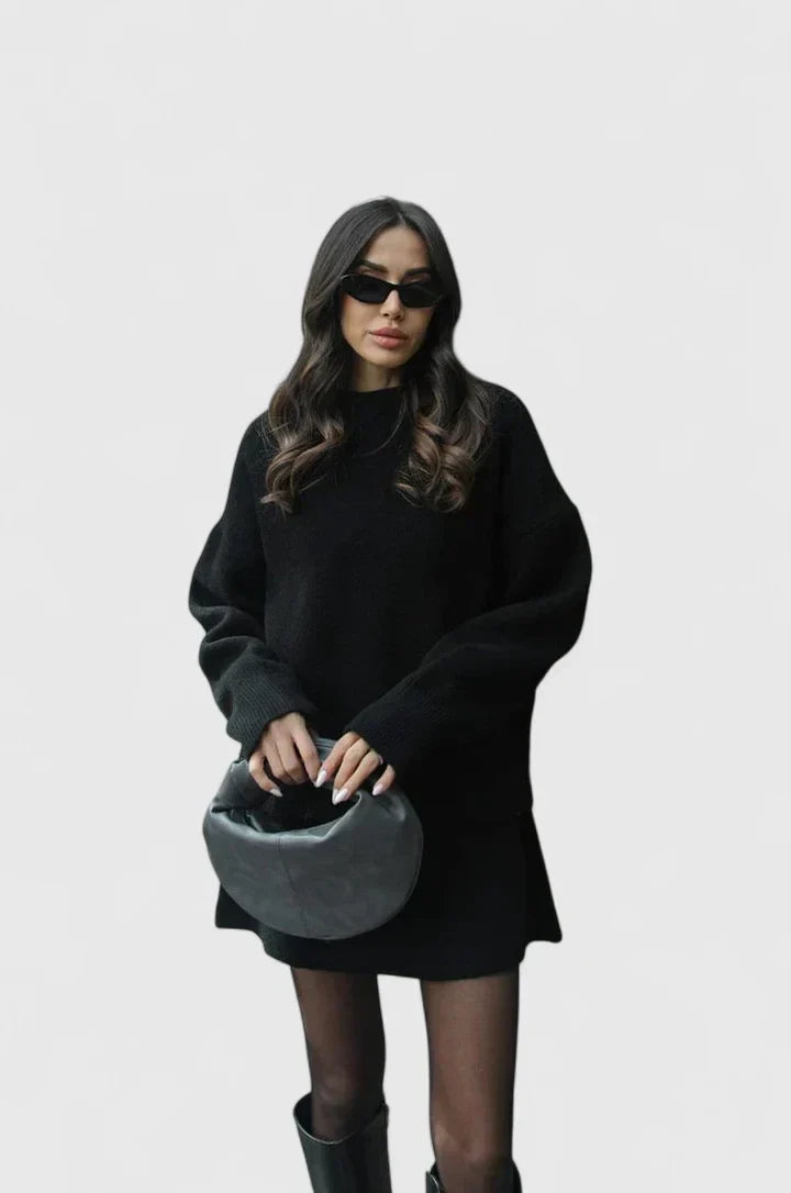 Outfit Damen mit lässigem Schnitt und weitem Oberteil | A&B - 2 - Annoboutique