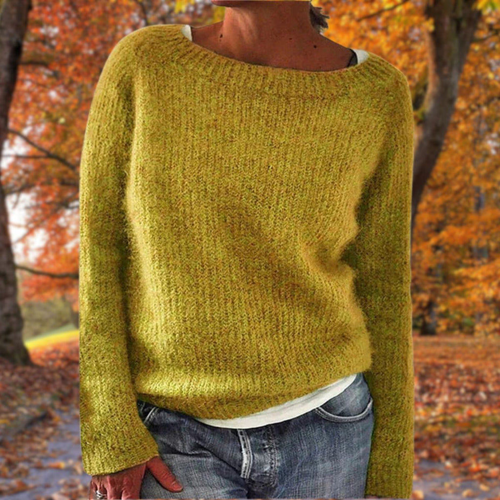 Pullover Damen mit weitem Ausschnitt und lockerer Passform | A&B - 1 - Annoboutique
