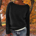 Pullover Damen mit weitem Ausschnitt und lockerer Passform | A&B - 2 - Annoboutique
