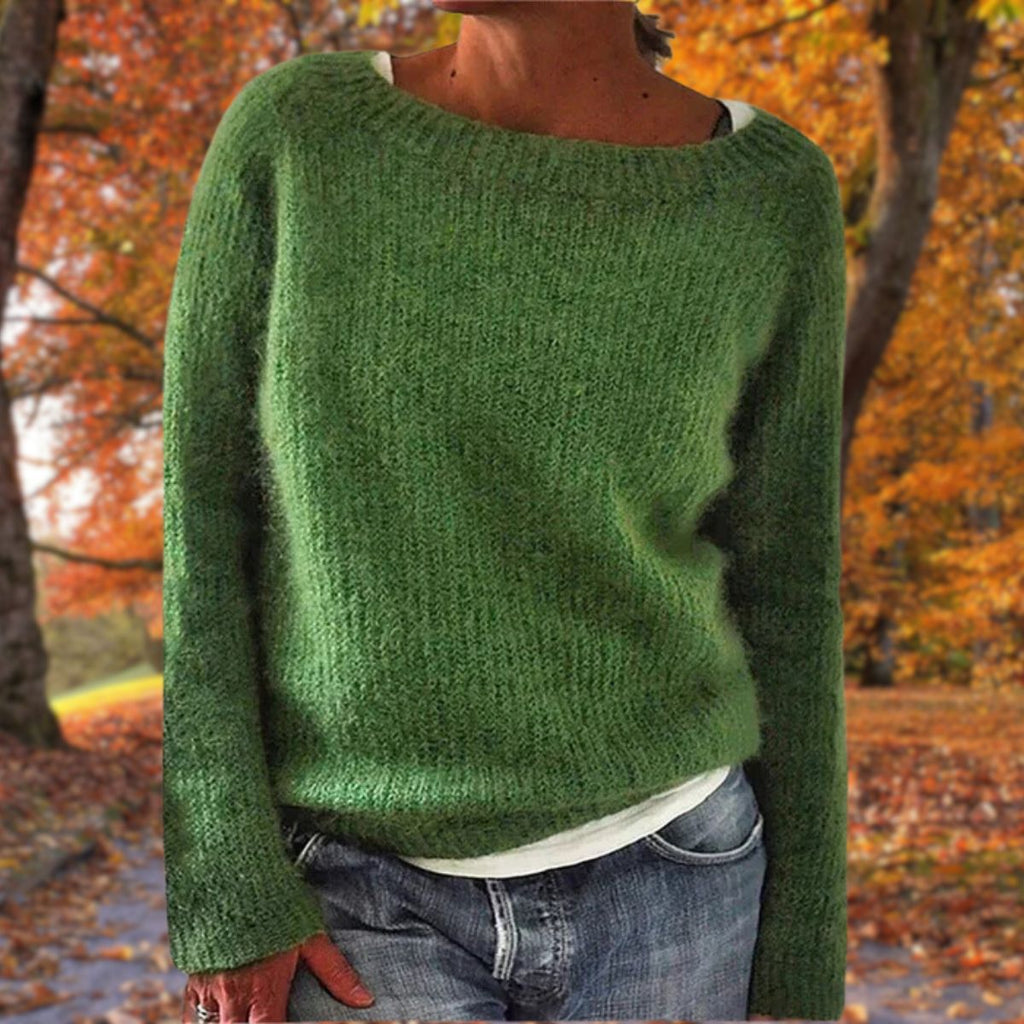 Pullover Damen mit weitem Ausschnitt und lockerer Passform | A&B - 5 - Annoboutique