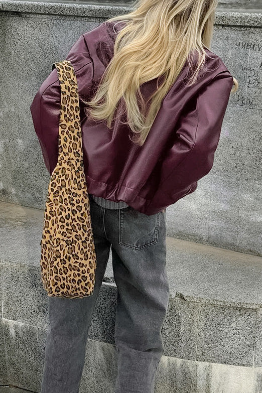 Damen Cropped Jacke mit Oversized Schnitt und Reißverschluss | A&B - 6 - Annoboutique