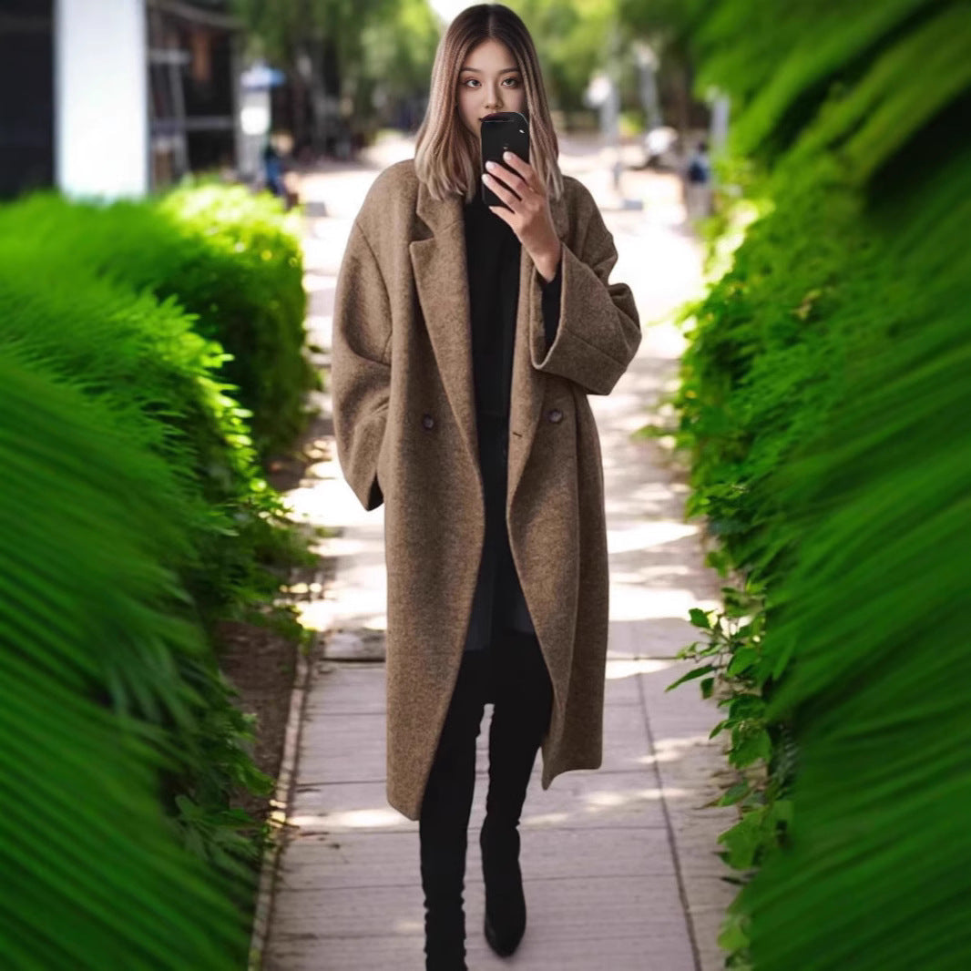 Oversized Mantel Damen mit doppelter Knopfleiste und weitem Schnitt | A&B - 7 - Annoboutique