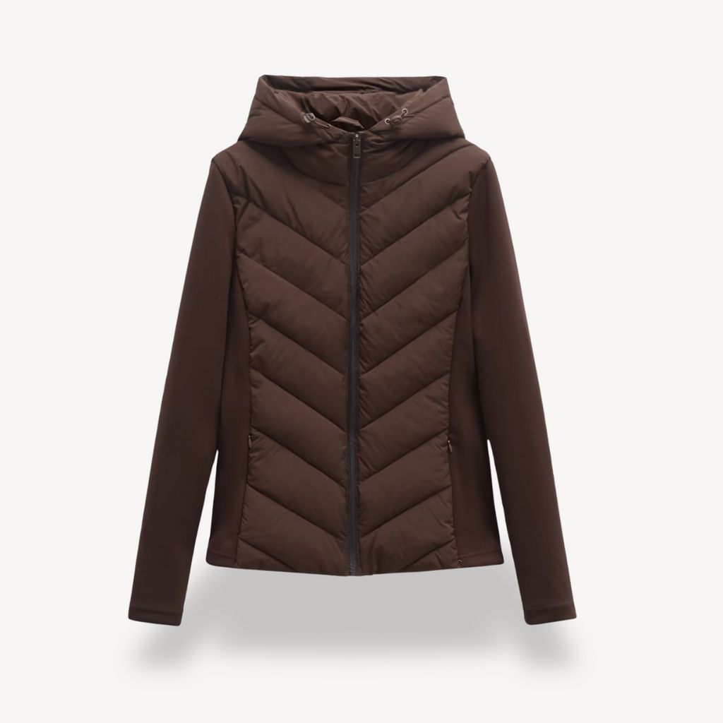 Kapuzenjacke Damen mit Chevron-Schnitt und praktischer Kapuze | A&B - 1 - Annoboutique