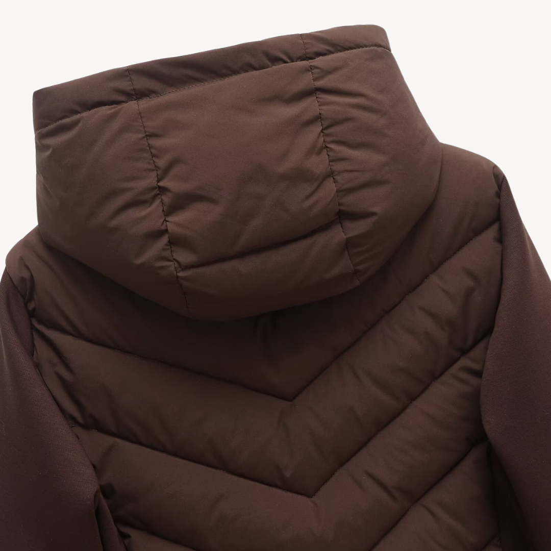 Kapuzenjacke Damen mit Chevron-Schnitt und praktischer Kapuze | A&B - 7 - Annoboutique