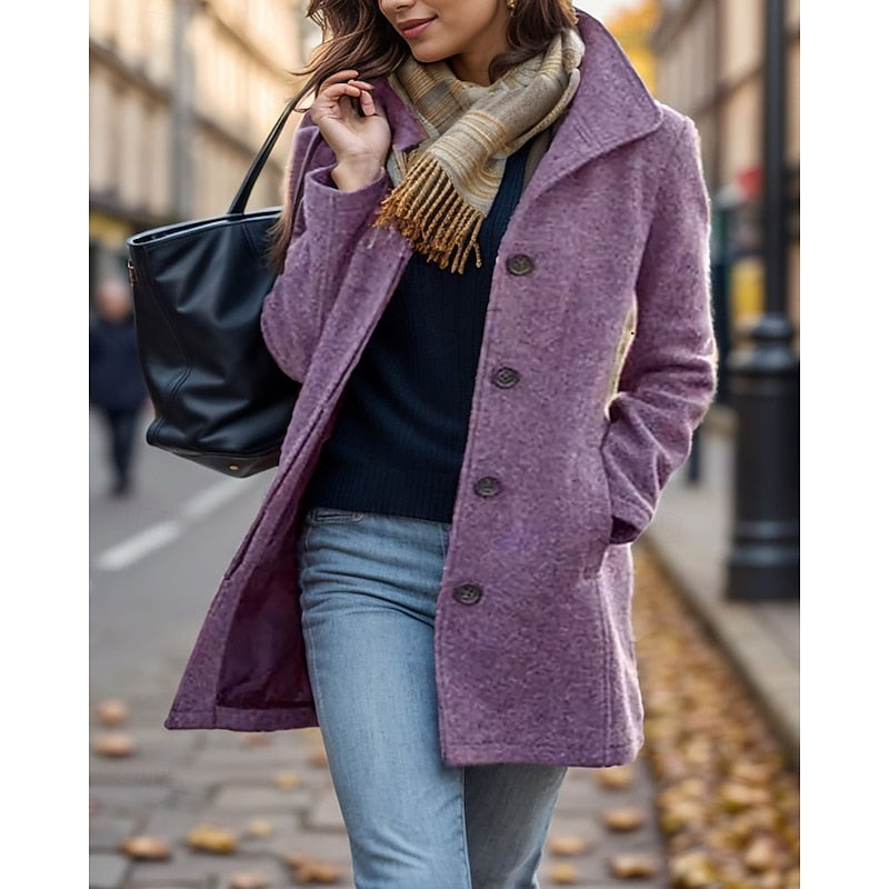 Damen Mantel mit klassischem Schnitt und praktischen Taschen | A&B - 1 - Annoboutique