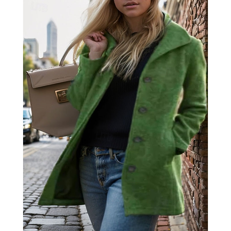 Damen Mantel mit klassischem Schnitt und praktischen Taschen | A&B - 4 - Annoboutique