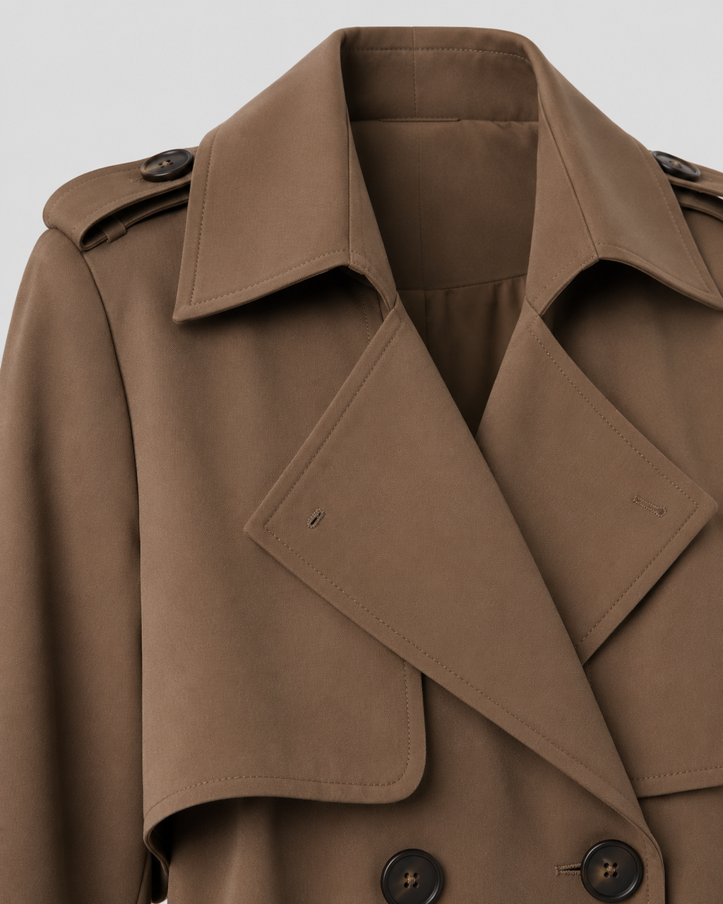 Trenchcoat Damen mit doppelter Knopfleiste und Taillengürtel | A&B - 5 - Annoboutique