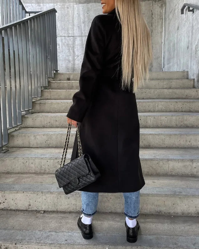 Damen Mantel mit taillierter Silhouette und doppelter Knopföffnung | A&B - 8 - Annoboutique