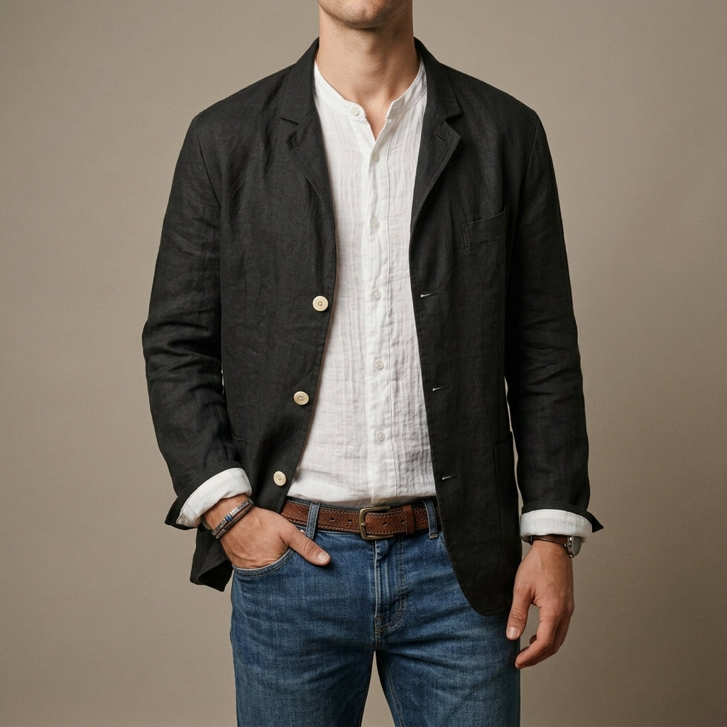 Herrenblazer mit lässigem Schnitt und eleganten Details | A&B - 1 - Annoboutique