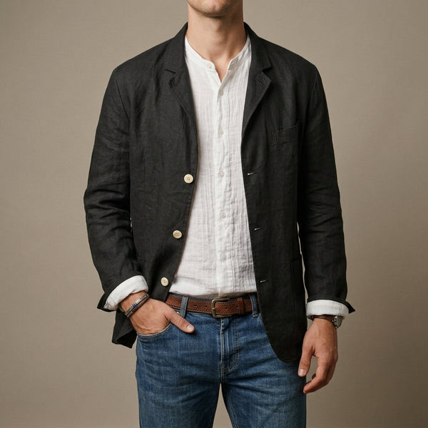 Herrenblazer mit lässigem Schnitt und eleganten Details | A&B - 1 - Annoboutique