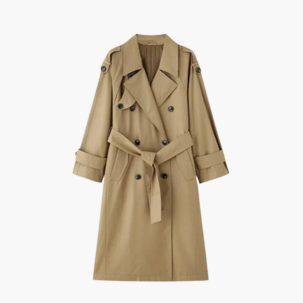 Trenchcoat Damen mit figurbetontem Schnitt und breitem Kragen | A&B - 1 - Annoboutique