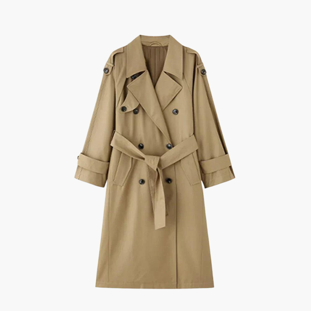 Trenchcoat Damen mit figurbetontem Schnitt und breitem Kragen | A&B - 1 - Annoboutique