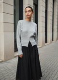 Pullover Damen mit lässigem Schnitt und Reißverschluss-Detail | A&B - 1 - Annoboutique