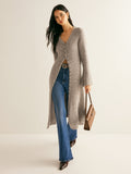 Cardigan Damen mit V-Ausschnitt und Knopfdetails | A&B - 1 - Annoboutique
