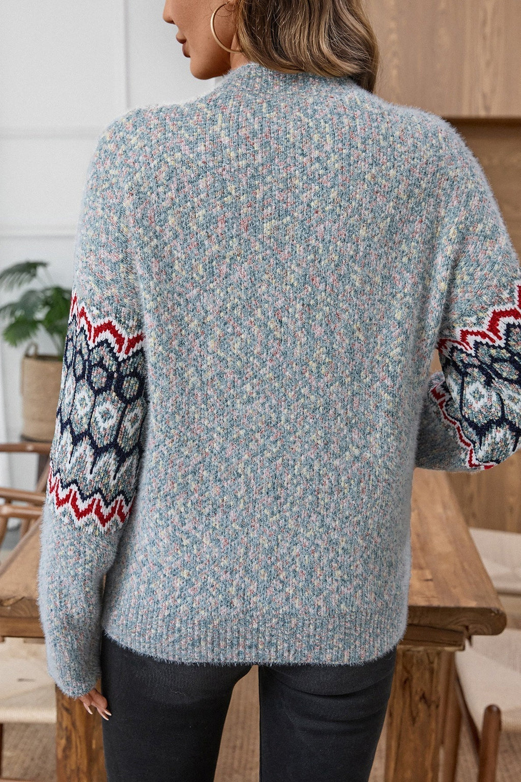 Pullover Damen mit modernem Muster und lässiger Passform | A&B - 6 - Annoboutique