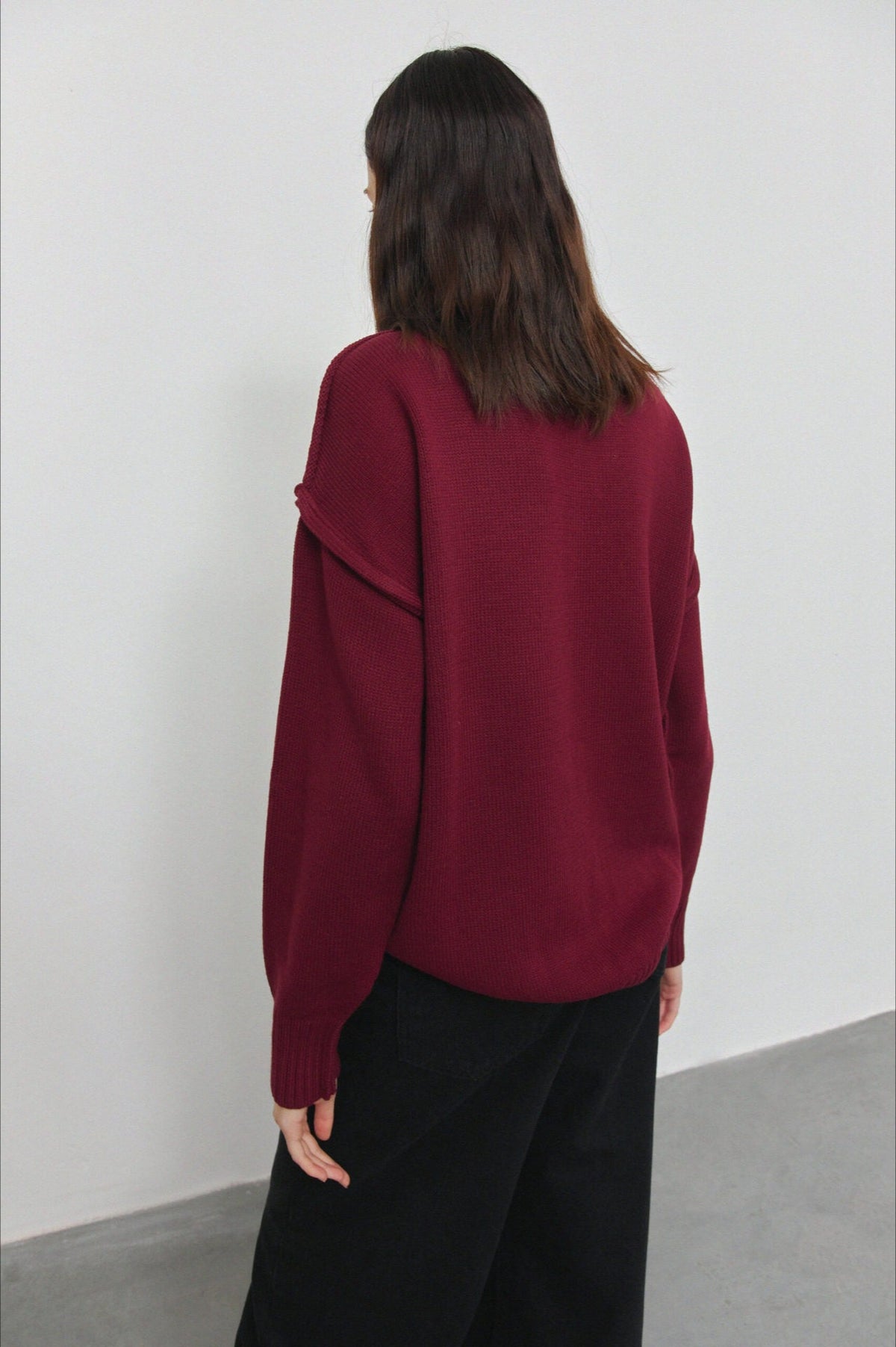 Pullover Damen mit modischem Stehkragen und lässigem Schnitt | A&B - 12 - Annoboutique