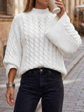Pullover Damen mit hohem Kragen und weitem Schnitt | A&B - 1 - Annoboutique
