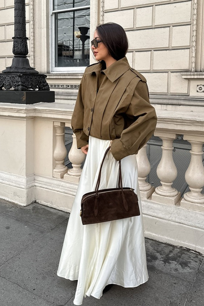 Damen Jacke mit weitem Schnitt und voluminösen Ärmeln | A&B - 7 - Annoboutique