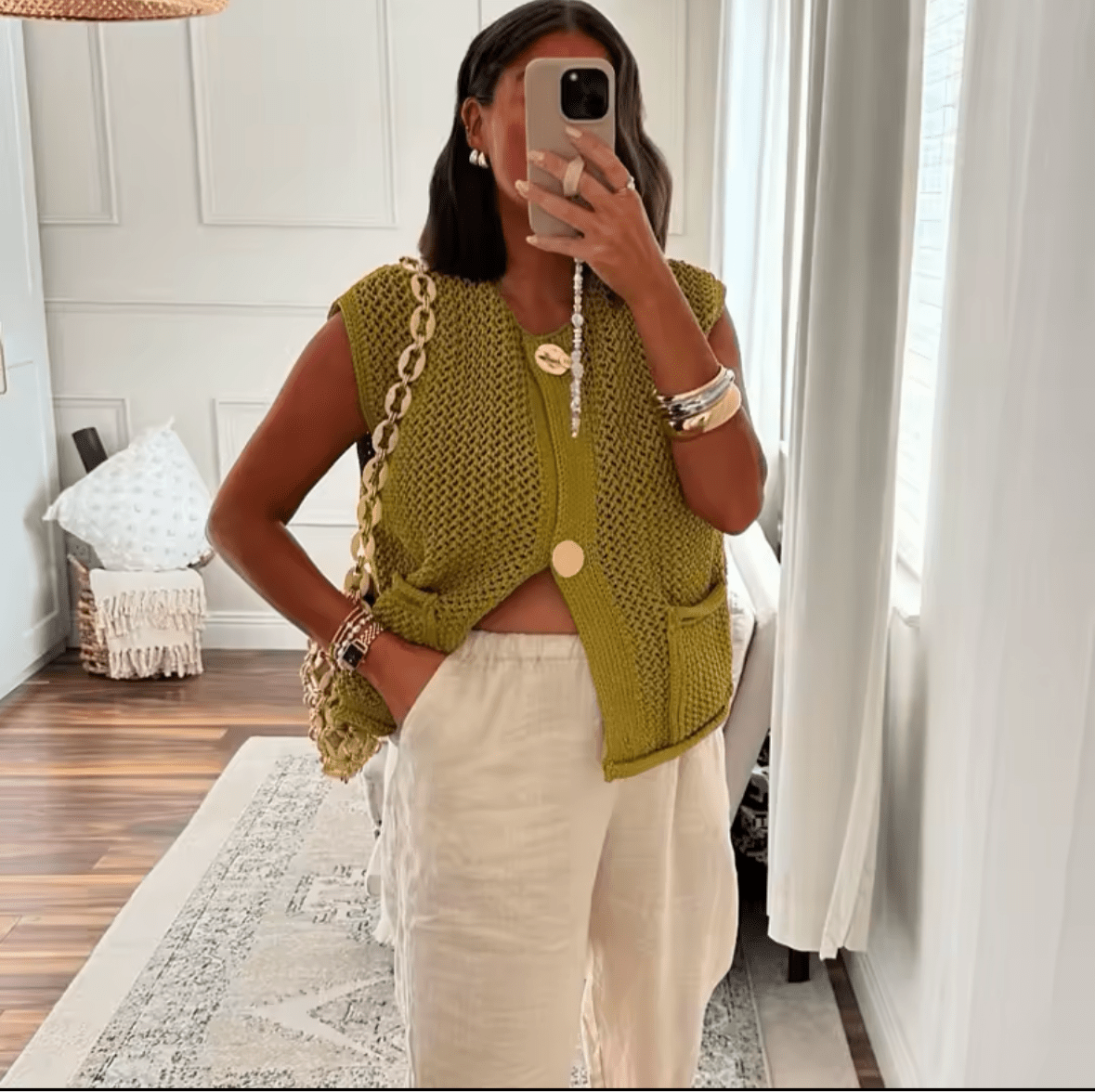 Damen Weste mit Knöpfen und Taschen | A&B - 3 - Annoboutique