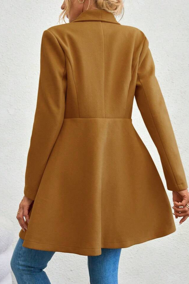 Damen Mantel mit Wasserfallkragen und taillierter Silhouette | A&B - 16 - Annoboutique
