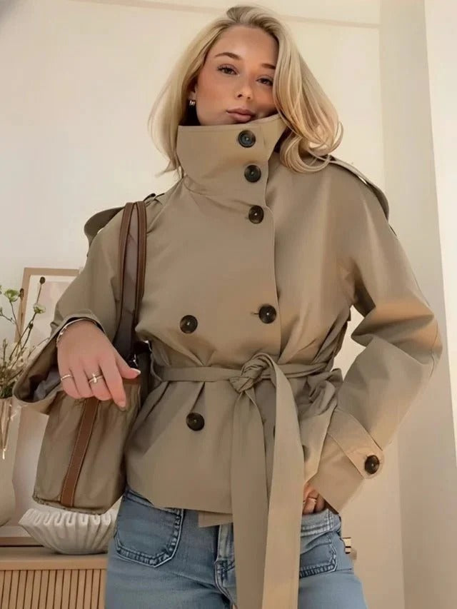 Damenjacke mit tailliertem Schnitt und Gürtel | A&B - 1 - Annoboutique